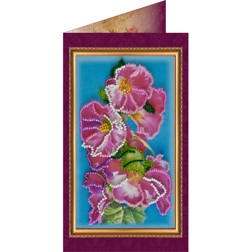 Postcard Bead embroidery kit Congratulations – 14, AO-062 by Abris Art - buy online! ✿ Fast delivery ✿ Factory price ✿ Wholesale and retail ✿ Purchase Postcards for bead embroidery