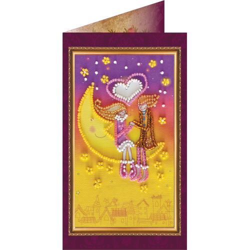 Happy Valentines Day – 2, AO-071 by Abris Art - buy online! ✿ Fast delivery ✿ Factory price ✿ Wholesale and retail ✿ Purchase Postcards for bead embroidery