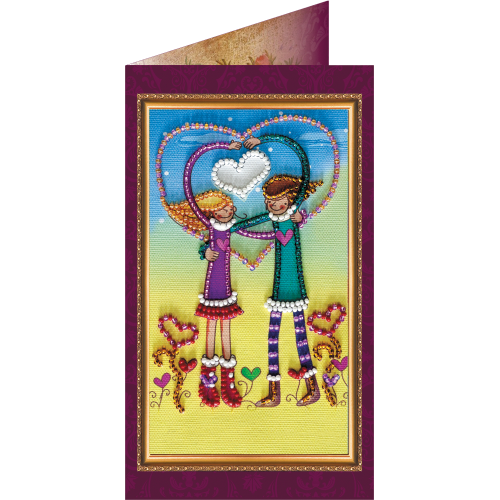 Love you – 1, AO-072 by Abris Art - buy online! ✿ Fast delivery ✿ Factory price ✿ Wholesale and retail ✿ Purchase Postcards for bead embroidery