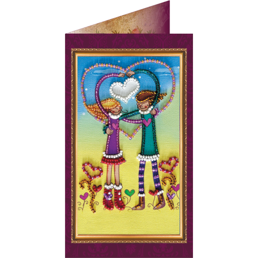Love you – 1, AO-072 by Abris Art - buy online! ✿ Fast delivery ✿ Factory price ✿ Wholesale and retail ✿ Purchase Postcards for bead embroidery