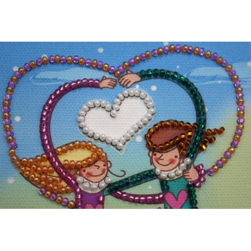 Love you – 1, AO-072 by Abris Art - buy online! ✿ Fast delivery ✿ Factory price ✿ Wholesale and retail ✿ Purchase Postcards for bead embroidery