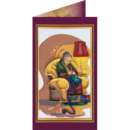 Dear Grandma – 2, AO-073 by Abris Art - buy online! ✿ Fast delivery ✿ Factory price ✿ Wholesale and retail ✿ Purchase Postcards for bead embroidery