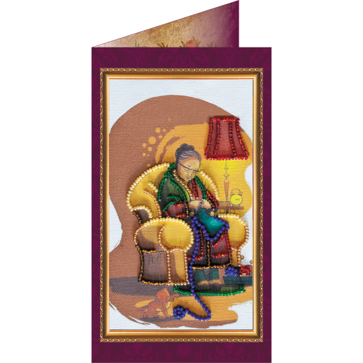 Dear Grandma – 2, AO-073 by Abris Art - buy online! ✿ Fast delivery ✿ Factory price ✿ Wholesale and retail ✿ Purchase Postcards for bead embroidery