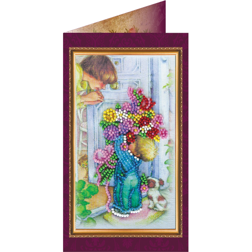 Postcard Bead embroidery kit Dear Mama – 2, AO-080 by Abris Art - buy online! ✿ Fast delivery ✿ Factory price ✿ Wholesale and retail ✿ Purchase Postcards for bead embroidery