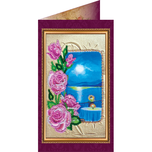 Postcard Bead embroidery kit South night – 1, AO-081 by Abris Art - buy online! ✿ Fast delivery ✿ Factory price ✿ Wholesale and retail ✿ Purchase Postcards for bead embroidery