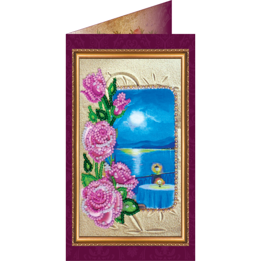 Postcard Bead embroidery kit South night – 1, AO-081 by Abris Art - buy online! ✿ Fast delivery ✿ Factory price ✿ Wholesale and retail ✿ Purchase Postcards for bead embroidery