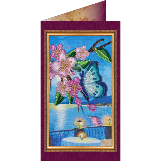 Postcard Bead embroidery kit South night – 4, AO-084 by Abris Art - buy online! ✿ Fast delivery ✿ Factory price ✿ Wholesale and retail ✿ Purchase Postcards for bead embroidery