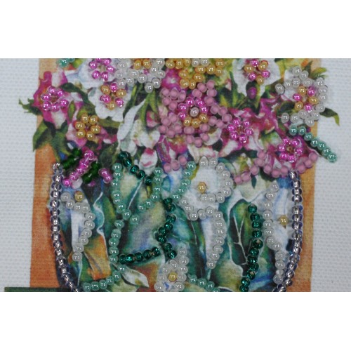 Flowers – 2, AO-089 by Abris Art - buy online! ✿ Fast delivery ✿ Factory price ✿ Wholesale and retail ✿ Purchase Postcards for bead embroidery