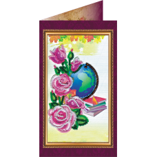 Postcard Bead embroidery kit Best teacher – 2
