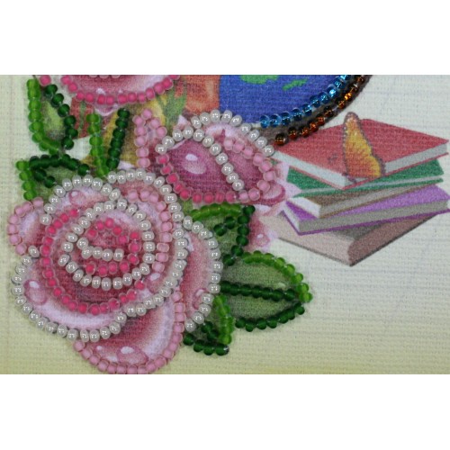 Postcard Bead embroidery kit Best teacher – 2, AO-095 by Abris Art - buy online! ✿ Fast delivery ✿ Factory price ✿ Wholesale and retail ✿ Purchase Postcards for bead embroidery