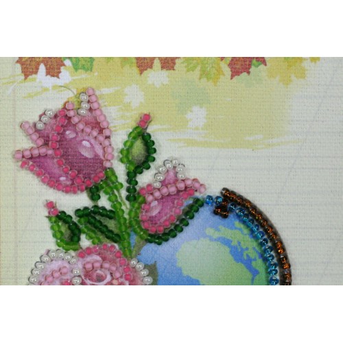 Postcard Bead embroidery kit Best teacher – 2, AO-095 by Abris Art - buy online! ✿ Fast delivery ✿ Factory price ✿ Wholesale and retail ✿ Purchase Postcards for bead embroidery
