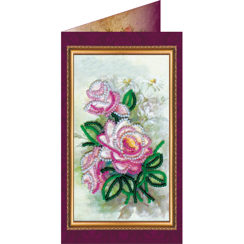 Postcard Bead embroidery kit Happy Anniversary – 1, AO-096 by Abris Art - buy online! ✿ Fast delivery ✿ Factory price ✿ Wholesale and retail ✿ Purchase Postcards for bead embroidery