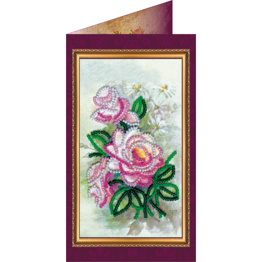 Postcard Bead embroidery kit Happy Anniversary – 1, AO-096 by Abris Art - buy online! ✿ Fast delivery ✿ Factory price ✿ Wholesale and retail ✿ Purchase Postcards for bead embroidery