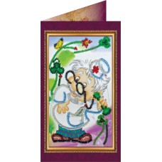 Postcard Bead embroidery kit Best doctor – 1
