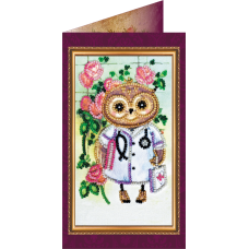 Postcard Bead embroidery kit Best doctor – 2