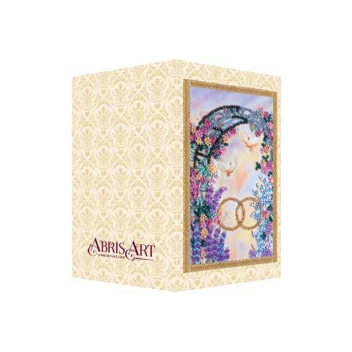 Postcard bead embroidery kits Happy Wedding – 3, AO-111 by Abris Art - buy online! ✿ Fast delivery ✿ Factory price ✿ Wholesale and retail ✿ Purchase Postcards for bead embroidery