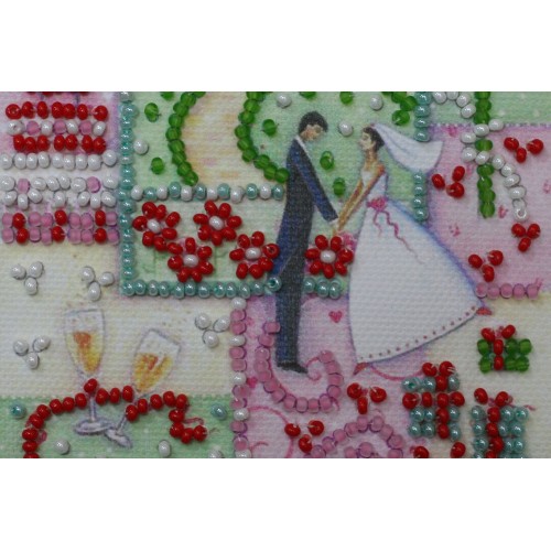 Happy Wedding – 6, AO-114 by Abris Art - buy online! ✿ Fast delivery ✿ Factory price ✿ Wholesale and retail ✿ Purchase Postcards for bead embroidery