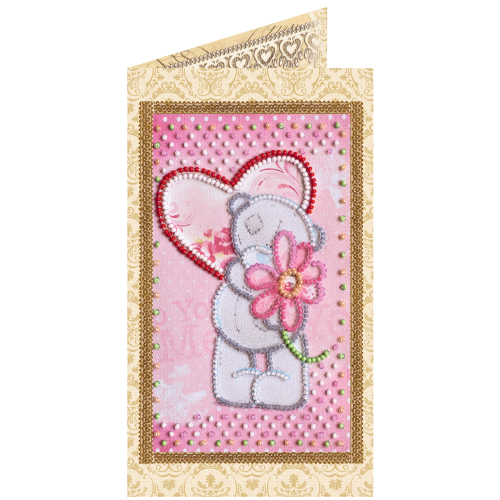 With love – 3, AO116 by Abris Art - buy online! ✿ Fast delivery ✿ Factory price ✿ Wholesale and retail ✿ Purchase Postcards for bead embroidery