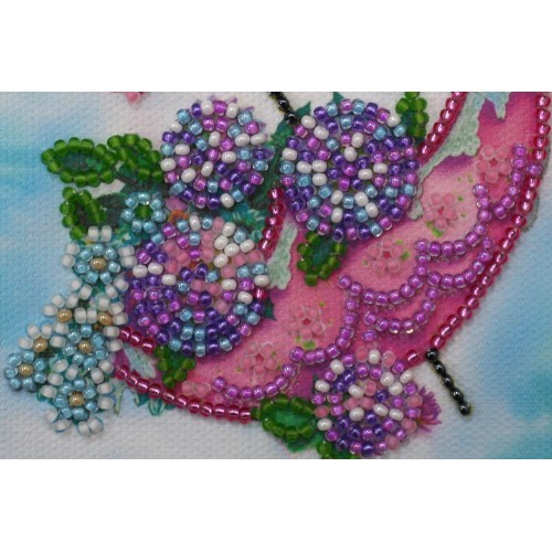 Postcard Bead embroidery kit Flowers are in the umbrella, AO-121 by Abris Art - buy online! ✿ Fast delivery ✿ Factory price ✿ Wholesale and retail ✿ Purchase Postcards for bead embroidery