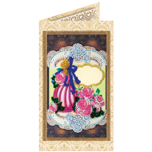 Postcard Bead embroidery kit A present for the darling, AO-123 by Abris Art - buy online! ✿ Fast delivery ✿ Factory price ✿ Wholesale and retail ✿ Purchase Postcards for bead embroidery