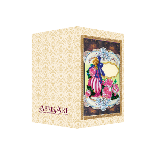 Postcard Bead embroidery kit A present for the darling, AO-123 by Abris Art - buy online! ✿ Fast delivery ✿ Factory price ✿ Wholesale and retail ✿ Purchase Postcards for bead embroidery