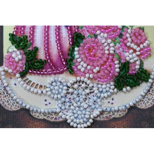 Postcard Bead embroidery kit A present for the darling, AO-123 by Abris Art - buy online! ✿ Fast delivery ✿ Factory price ✿ Wholesale and retail ✿ Purchase Postcards for bead embroidery