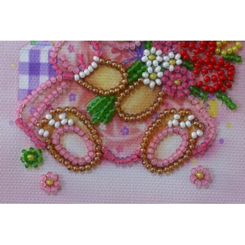Postcard Bead embroidery kit Playdate, AO-126 by Abris Art - buy online! ✿ Fast delivery ✿ Factory price ✿ Wholesale and retail ✿ Purchase Postcards for bead embroidery