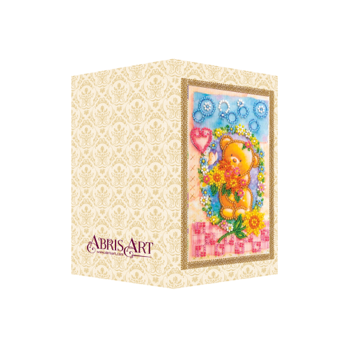 Postcard Bead embroidery kit A clearing in the flowers, AO-127 by Abris Art - buy online! ✿ Fast delivery ✿ Factory price ✿ Wholesale and retail ✿ Purchase Postcards for bead embroidery