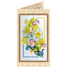Postcard Bead embroidery kit Spring gift