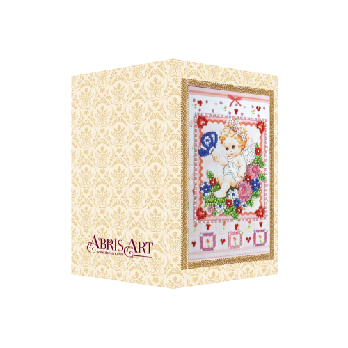 Postcard Bead embroidery kit Gentle angel, AO-132 by Abris Art - buy online! ✿ Fast delivery ✿ Factory price ✿ Wholesale and retail ✿ Purchase Postcards for bead embroidery