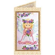 Postcard Bead embroidery kit Lovely angel