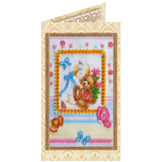 Postcard Bead embroidery kit Beloved daughter