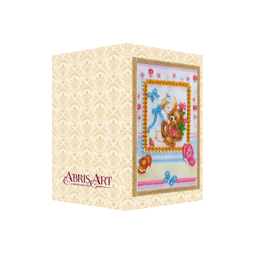 Postcard Bead embroidery kit Beloved daughter, AO-139 by Abris Art - buy online! ✿ Fast delivery ✿ Factory price ✿ Wholesale and retail ✿ Purchase Postcards for bead embroidery
