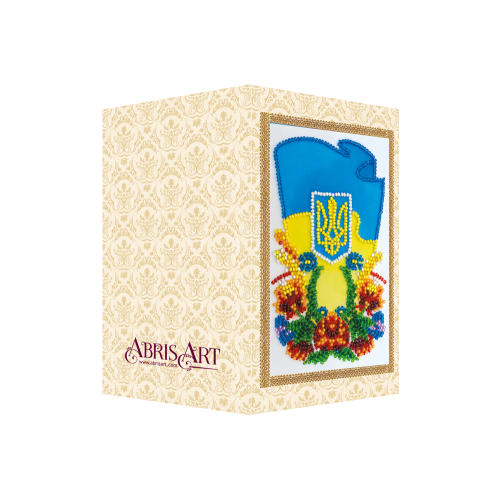 Postcard Bead embroidery kit Ukraine, AO-142 by Abris Art - buy online! ✿ Fast delivery ✿ Factory price ✿ Wholesale and retail ✿ Purchase Postcards for bead embroidery