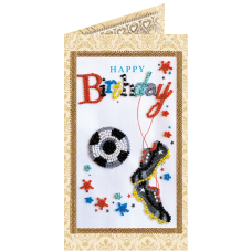 Postcard Bead embroidery kit To my footballer