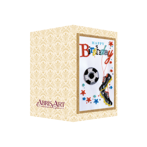 Postcard Bead embroidery kit To my footballer, AO-144 by Abris Art - buy online! ✿ Fast delivery ✿ Factory price ✿ Wholesale and retail ✿ Purchase Postcards for bead embroidery