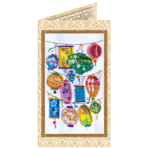 Postcard Bead embroidery kit Flashlights of dreams, AO-146 by Abris Art - buy online! ✿ Fast delivery ✿ Factory price ✿ Wholesale and retail ✿ Purchase Postcards for bead embroidery