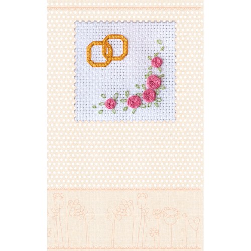 Postcard Cross-stitch kits Invitation, AOH-003 by Abris Art - buy online! ✿ Fast delivery ✿ Factory price ✿ Wholesale and retail ✿ Purchase Cross-stitch postcards kits