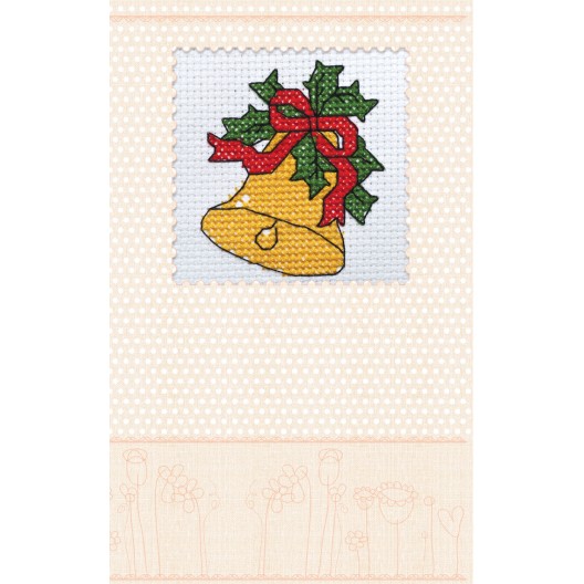 Christmas bell, AOH-008 by Abris Art - buy online! ✿ Fast delivery ✿ Factory price ✿ Wholesale and retail ✿ Purchase Cross-stitch postcards kits