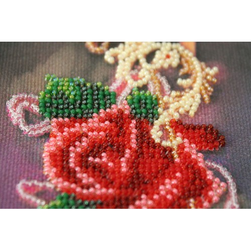 Postcard-envelope for microbead embroidery Velvet roses, AOM-011 by Abris Art - buy online! ✿ Fast delivery ✿ Factory price ✿ Wholesale and retail ✿ Purchase Kit for embroidery postcard-envelope with microbeads on canvas