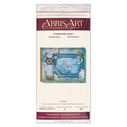 Photo frame kit for bead embroidery Photo frame kit for bead embroidery Treasures from the sea, AP-004 by Abris Art - buy online! ✿ Fast delivery ✿ Factory price ✿ Wholesale and retail ✿ Purchase Photo frames