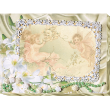 Photo frame kit for bead embroidery "Delicate Lily of the valley"