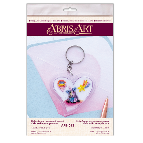 Pendants Bead embroidery kit Cute unicorn, APB-013 by Abris Art - buy online! ✿ Fast delivery ✿ Factory price ✿ Wholesale and retail ✿ Purchase