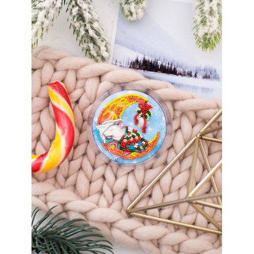 Magnets Bead embroidery kit Dreaming of cheese, APB-017 by Abris Art - buy online! ✿ Fast delivery ✿ Factory price ✿ Wholesale and retail ✿ Purchase Magnets for embroidery with beads on canvas