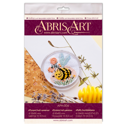 Magnets Bead embroidery kit Fluffy bumblebee, APH-006 by Abris Art - buy online! ✿ Fast delivery ✿ Factory price ✿ Wholesale and retail ✿ Purchase