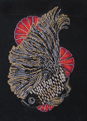 Cross Stitch Kit "Black oranda"