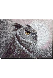 Bead Embroidery Kit on Art Canvas "Garnet totem"