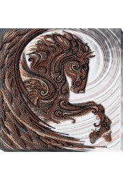 Bead Embroidery Kit on Art Canvas "Black Pegasus"