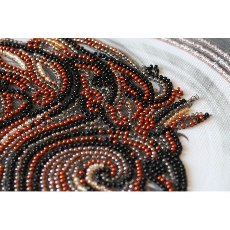 Bead Embroidery Kit on Art Canvas "Black Pegasus"