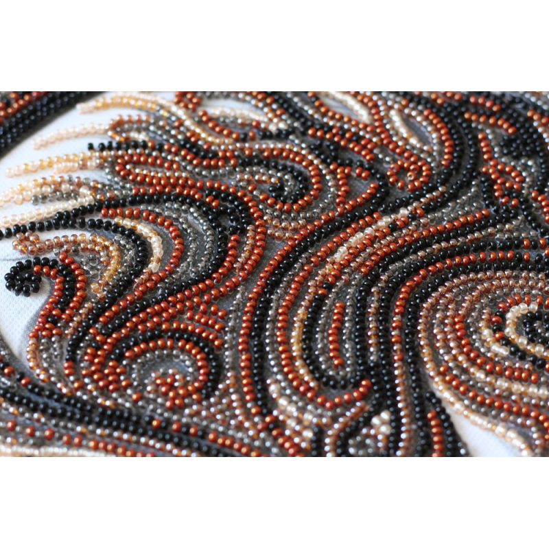 Bead Embroidery Kit on Art Canvas "Black Pegasus"